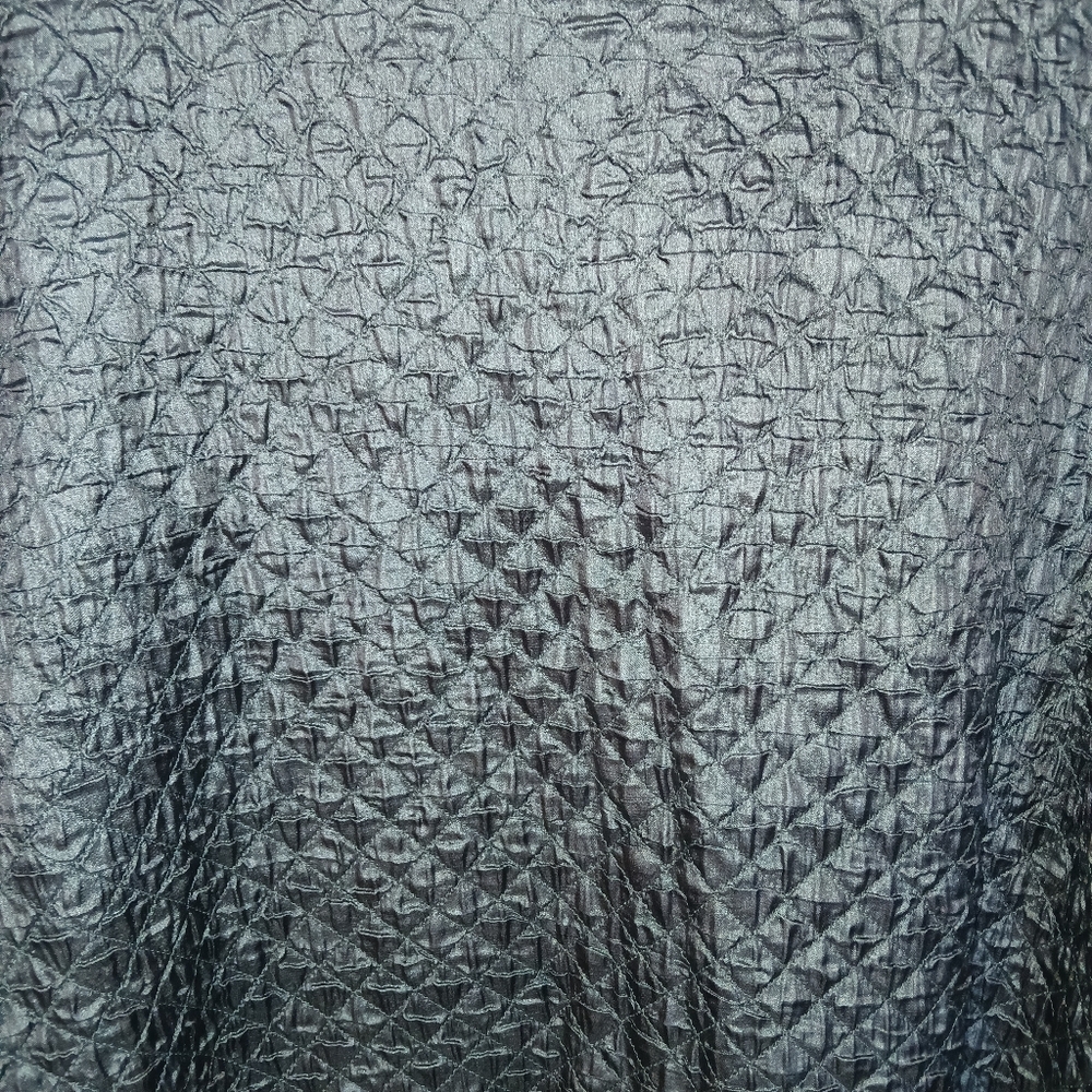 💎 Eileen Fisher 100% Silk Tussah Quilted Crinkle Jacket Brown Blazer - Picture 2 of 11